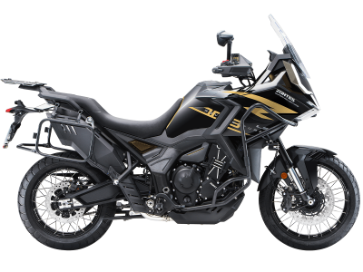 Мотоцикл дорожный ZONTES (Зонтес) ZT703-F TOUR (4T ZT370MU EFI) 19/17 (2025 г.) чёрный/золотой с ПТС